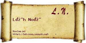 Léh Noé névjegykártya
